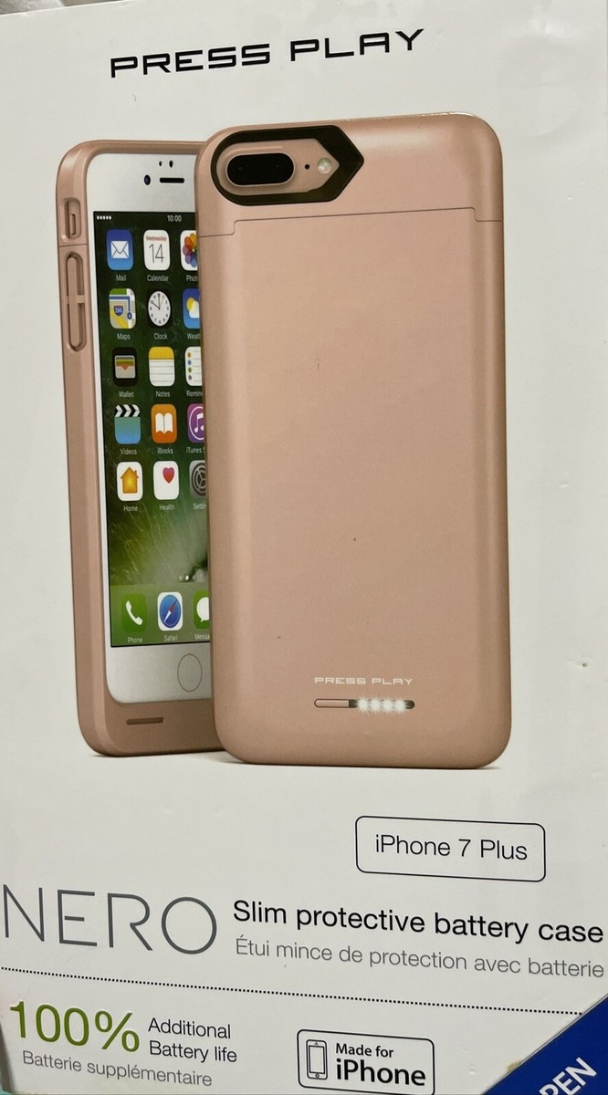 Press Play NERO RoseGold Battery Case For iPhone 7+ Slim
