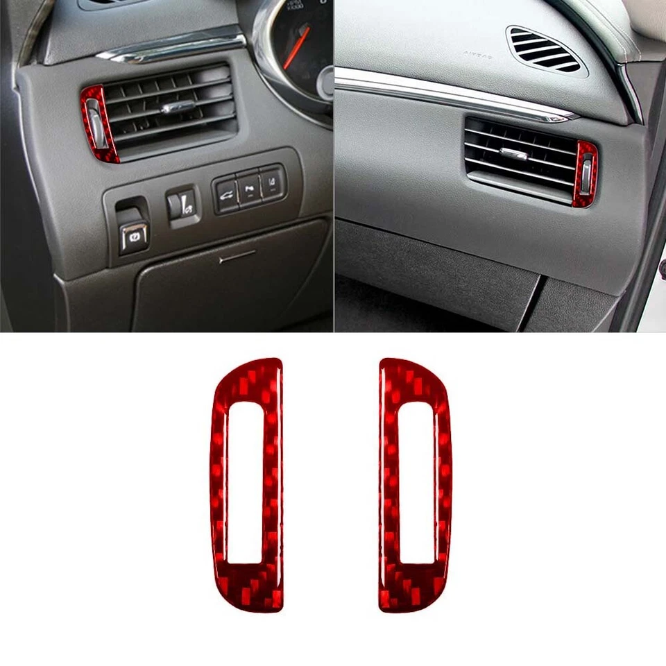 Kit completo de cubierta interior de fibra de carbono rojo 36 piezas para Chevrolet Impala Foto 4 de 4