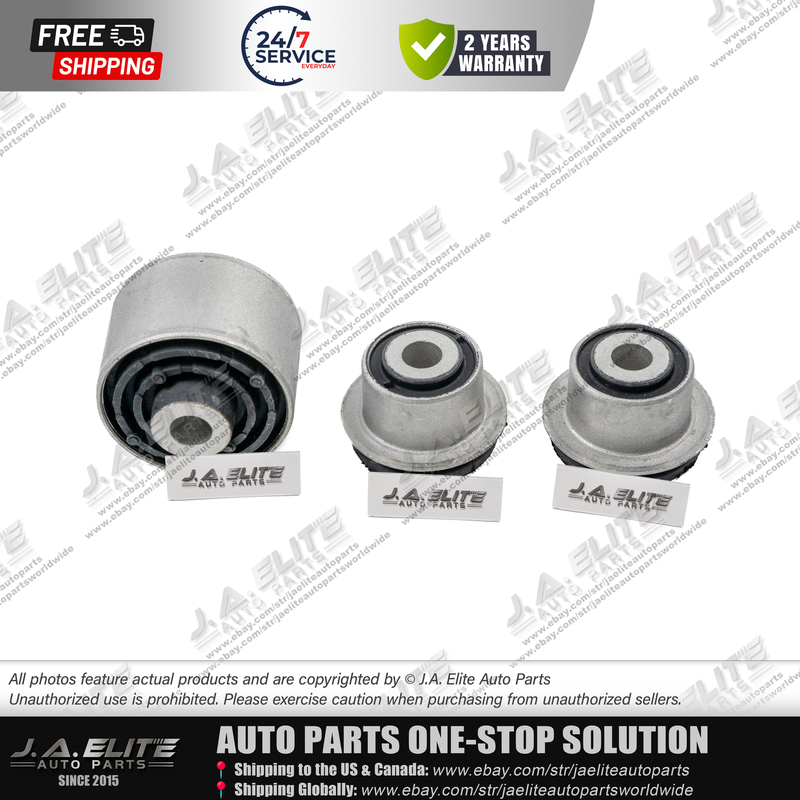 3pcs Trailing Arm Bushing for Bentley Continental GT Flying Spur, OEM:4E0511511G