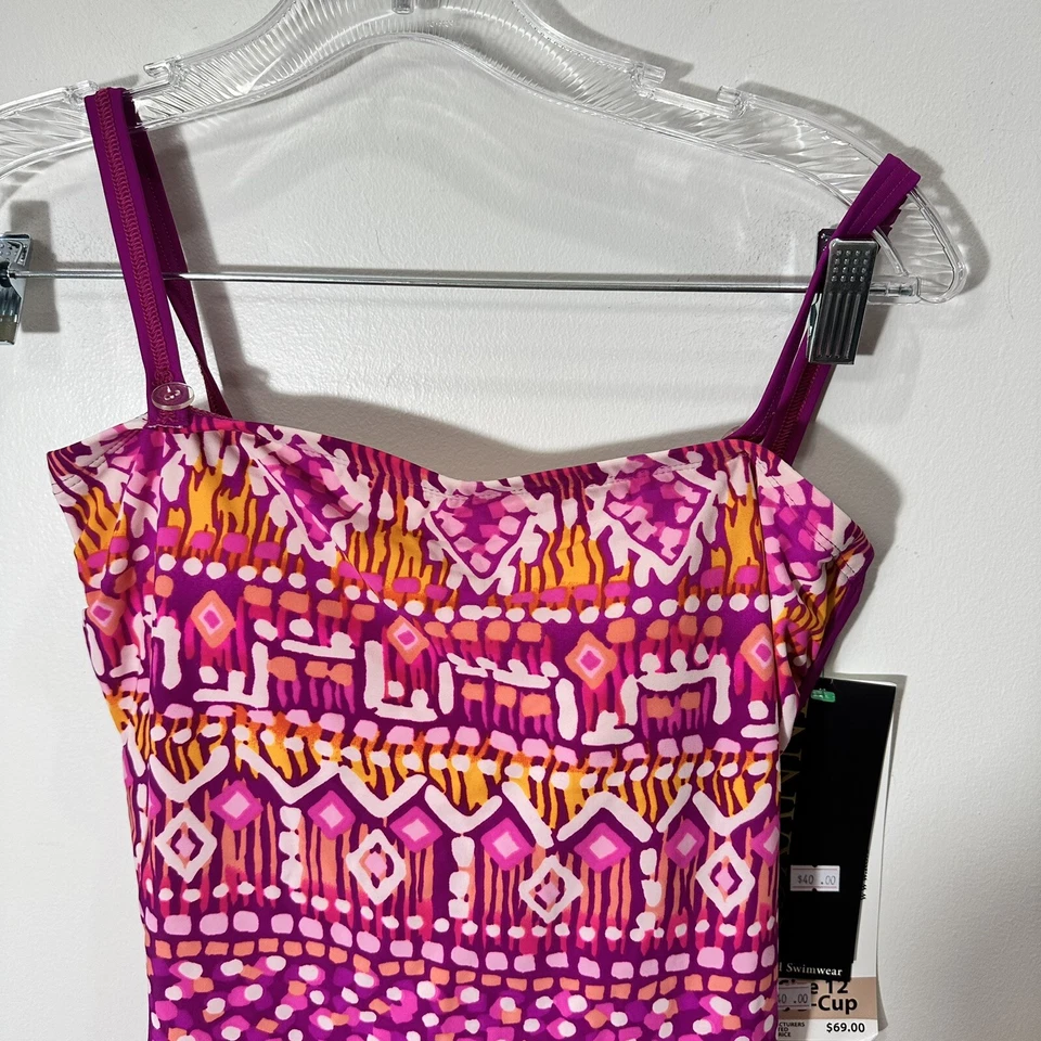 Roxanne Bandeau Traje De Baño Una Pieza Talla 12 Rosa 36 Copa C Foto 2 de 4