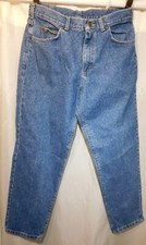 VTG Lee Jeans Mens Actual 35x29 tag 36x30 Blue Fade USA Made Relaxed Hvy Duty