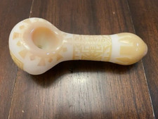 4" Premium Glass Bowl Hand Pipe Piece Matte Etched