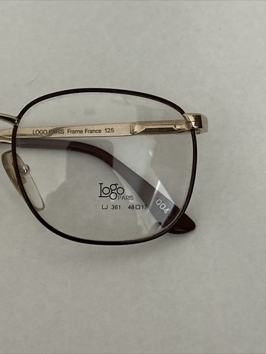 VTG NEW Logo Paris Gold & Red Tortoise YOUTH Round Glasses 48-17-125 LJ 361 - Picture 2 of 10