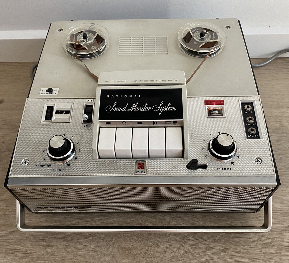 Vintage National Tape Recorder- Sound Monitor System- RQ-705- Reel