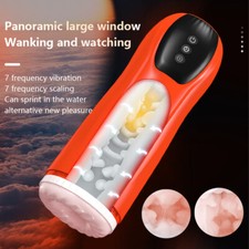Male Masturbaters Automatic HandsFree Thrusting Cup Sucking Stroker Lubricants