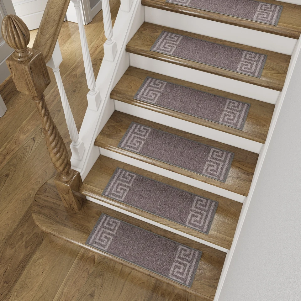 Peldaños de escalera antideslizantes antiadhesivos resistentes a las manchas lavables 8,5"x26" Foto 3 de 3