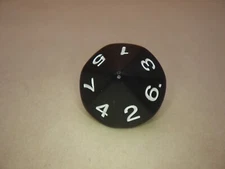 20mm D7 Opaque Gaming Die Black with White Tabletop RPG Roleplay CCG Cards -EACH