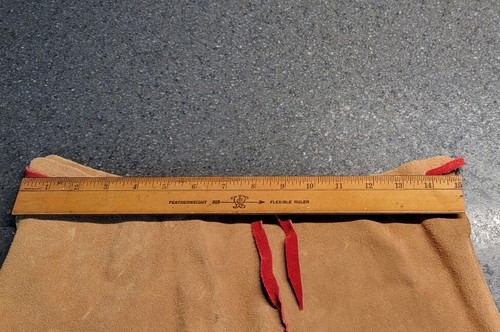 Vintage SUEDE LEATHER Skirt Fringe Native American Indian Play Toy Costume - Picture 4 of 6