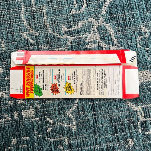 ULTIMATE WARRIOR 1990 Good Humor WWF Superstars ice cream bars folded box CARD - Picture 2 of 7