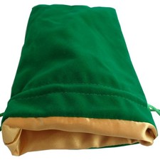 Metallic Dice Games Green Velvet Dice Bag with Gold Satin Lining (6' (US IMPORT)