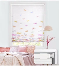 LazBlinds No Tools No Drill Cordless Cellular Shades, Flutter Butterfly