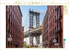 CALVENDO Puzzle Manhattan-Br cke, New York  1000 Teile Lege-Gr  e 64x48cm Foto-