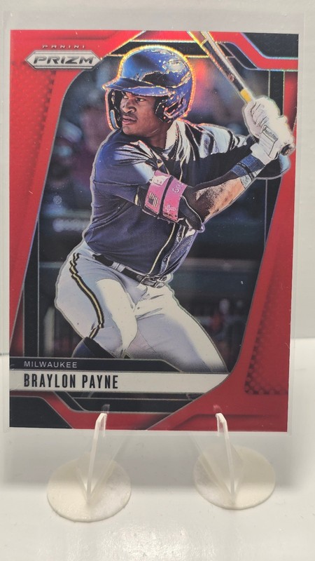 2025 Panini Prizm Braylon Payne Prizm Red 076/299 Brewers