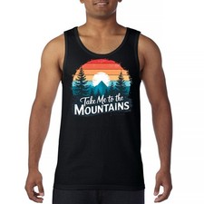 Take Me to the Mountains Men's Tank Top Outdoors Trail Hiking Camping