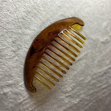 Vintage Goody Cinch It Hair Comb Curved Plastic Tortoise Shell Brown