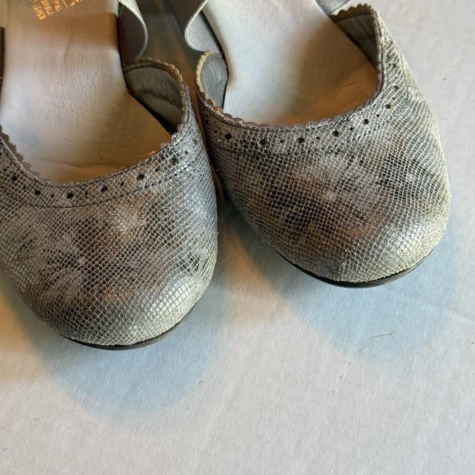 Zapatos Rieker para mujer plateados dedos cerrados elásticos plateados fáciles antiestrés cuña 38 Foto 2 de 4