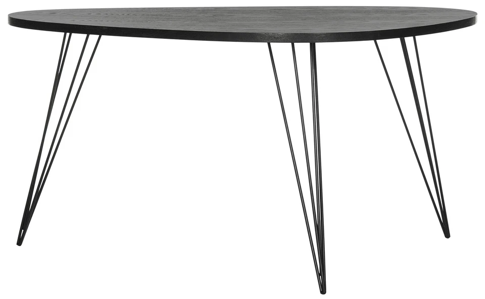 Mesa de centro retro Mid-Century de madera negra Home Collection Rocco Foto 3 de 4