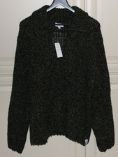 Todd Snyder Mouline Collar Crewneck Olive Gre...