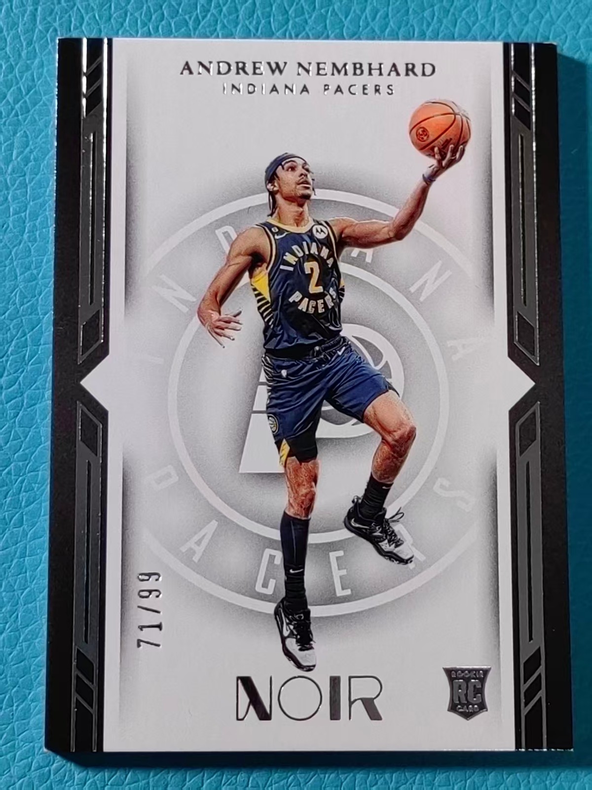 Andrew Nembhard 2022-23 Panini Noir 71/99 Icon Edition RC Pacers #199