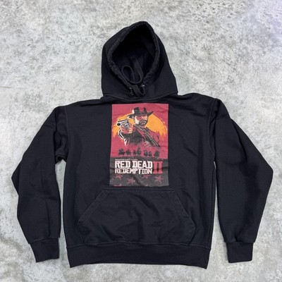 Red Dead Redemption II Hoodie Mens Medium Rockstar Games Pullover Gamer Graphic