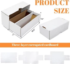 Yexiya 2 Pack 1600 Count Trading/Gaming Card Storage Box 2 Row