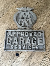 AA aluminium sign / wall art /man cave garage / classic /vintage car /bike rac