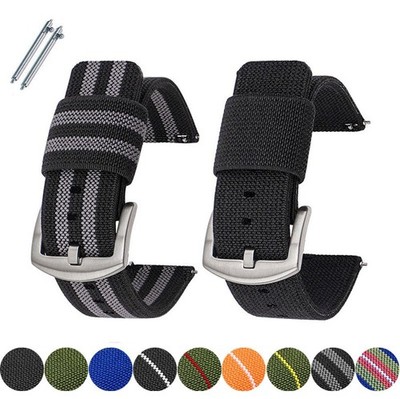 18-20-22-24 mm Uhrenband Nylon Canvas Uhrenarmband Uhren Armband Ersatz band
