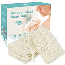 Soap Bag, 5 Pack Natural Sisal Soap Saver, Zero Waste Plastic-Free Soap Net, Foa