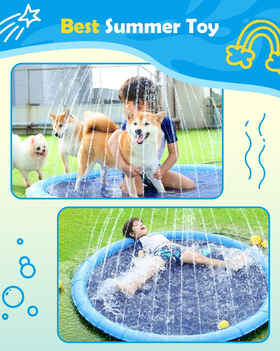 Tapete de juegos de agua para perros y ninos piscina antideslizante de jardin - Bild 8 von 12