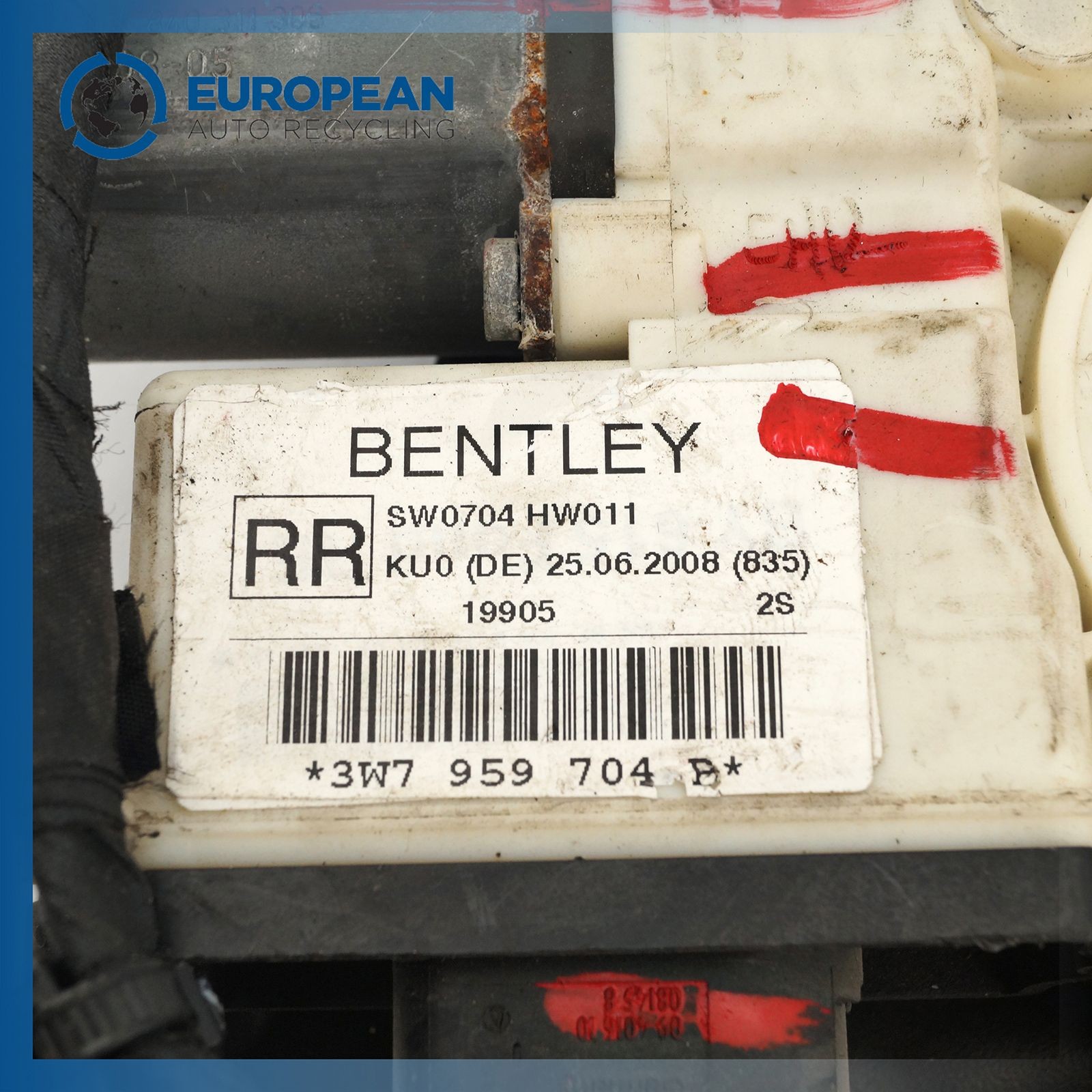 Bentley Continental GT 2007-2011 Right Quarter glass