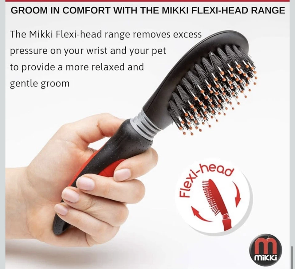 Mikki Dog, Cat, Puppy, Kitten Grooming Hard Pin Slicker Brush - - Image 4 of 4