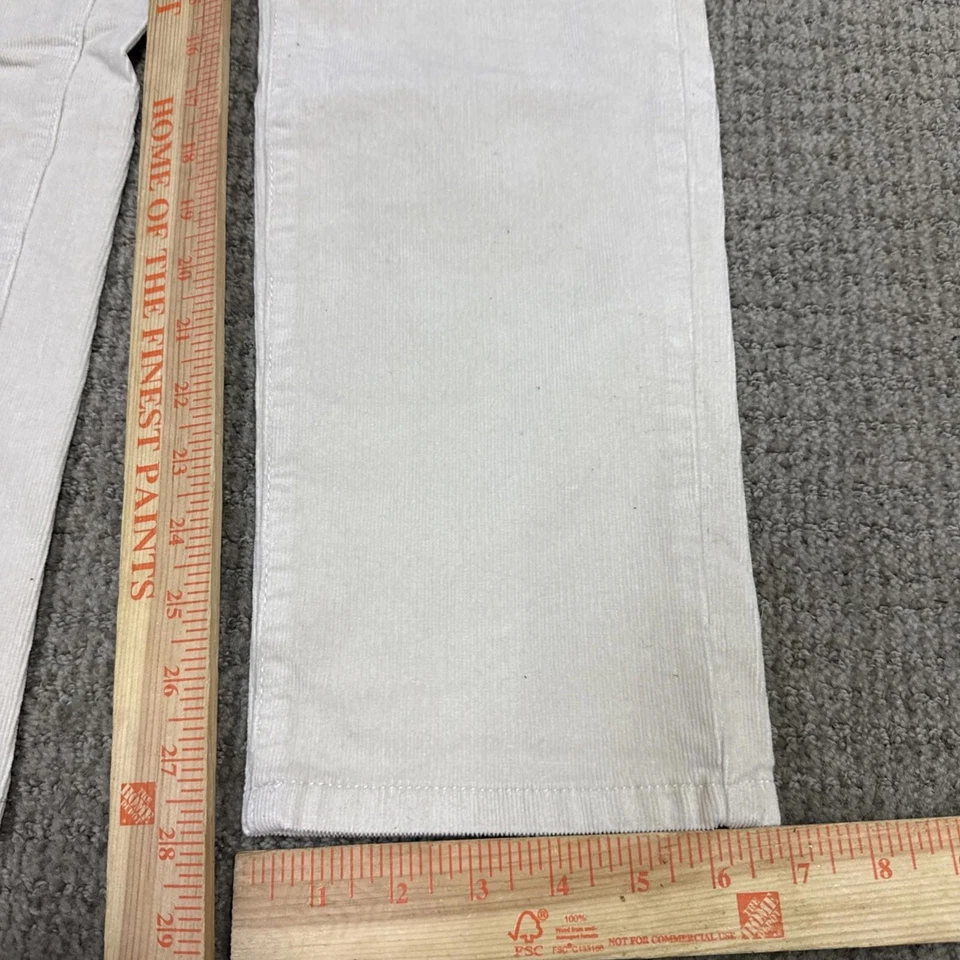 Talbots Pants High Waist Straight Leg Ivory Corduroy Pockets Women’s Size 8P - Image 4 of 4