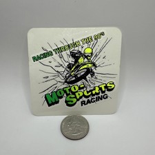 Vintage Racing Through the 90s Moto-Sports Racing Sticker Motocross Decal Neon