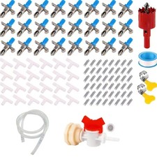 Galvanized Rabbit Drinking Nipples 6/12/24pcs Small Animal Watering System Kits