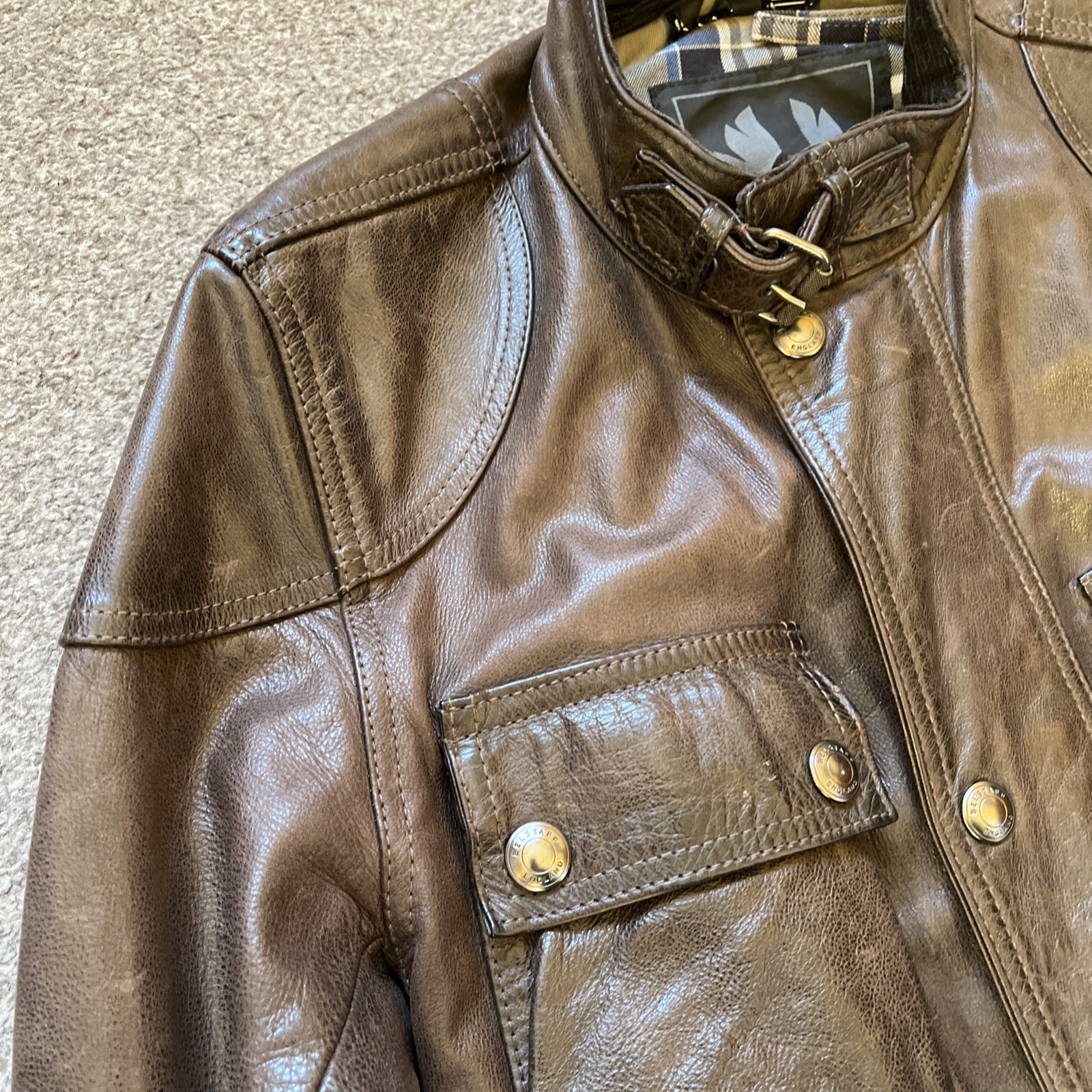 Belstaff Trialmaster Panther Brown Leather Jacket IT46/UK36 - RRP £1350 image 5