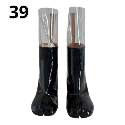 Auth Maison Margiela Women's High Heel Tabi Boots Black Size 39 New