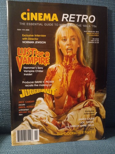 CINEMA RETRO Magazine Vol 6 #16 2010 Yutte Stensgaard Lust Vampire Hammer Horror - Picture 1 of 5
