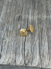 14K Yellow Gold Plated Nugget Earrings With Push Backs Small To Large