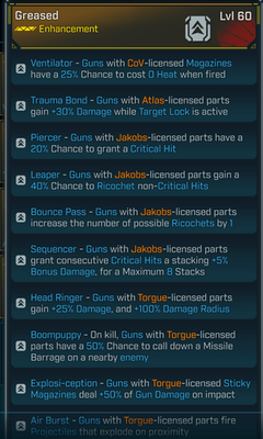 #ad Borderlands 4 • MODDED ENHANCEMENT • Greased • All Leg perks • Lvl 60 • PS PC XB $6.40