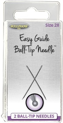Sullivans Easy Guide Ball-Tip Needles 2/Pkg-Size 28 (34mm) - 5 Pack