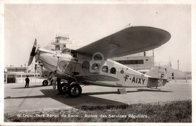 Lyon France Breguet 281.T F AIXY Plane Airplane RPPC Photo Postcard COPY
