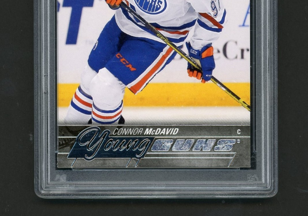 2015-16 UD YOUNG GUNS #201 CONNOR MCDAVID ROOKIE RC PSA 10 (GEM MINT) view 4