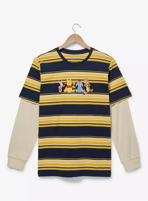 Disney Winnie the Pooh Characters Striped Layered Long Sleeve T-Shirt - BoxLunch