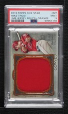 2013 TOPPS FIVE STAR JUMBO JERSEY RELICS MT MIKE TROUT ORANGE SP/25 PSA 9 NONE ^