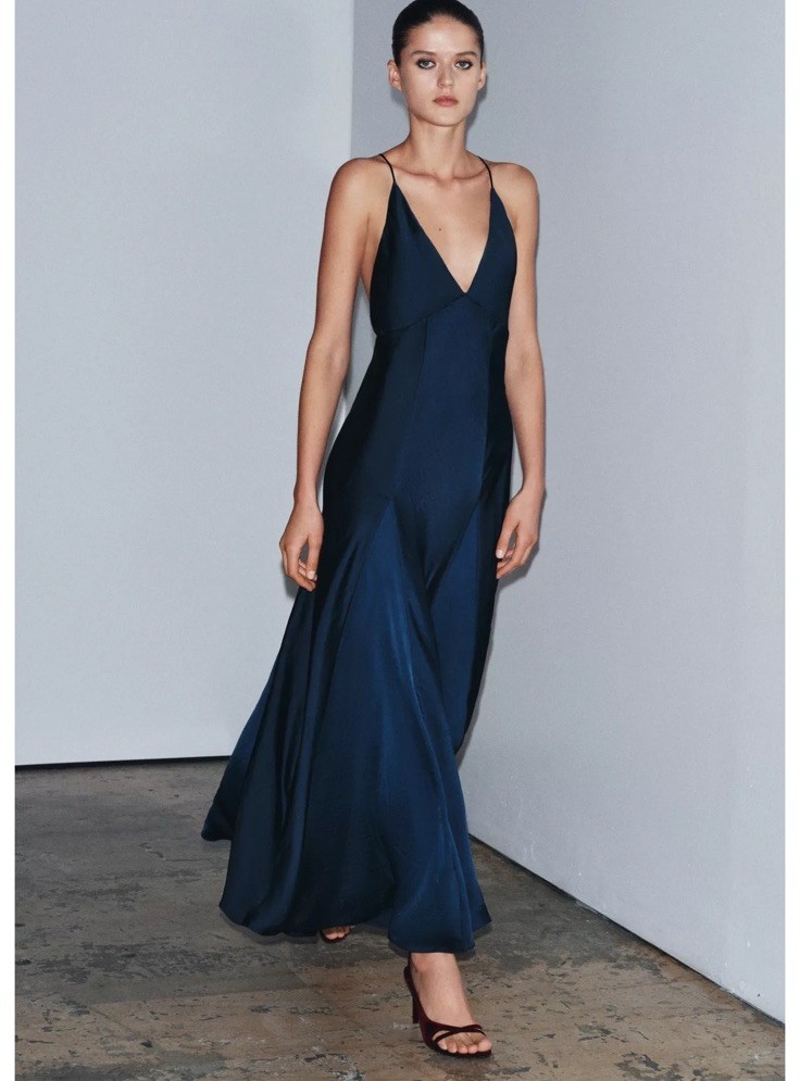 ZARA NWT WOMAN $79 SS25 ZW COLLECTION SATIN EFFECT MAXI DRESS DARK NAVY 9763/987 | eBay ZARA NWT WOMAN $79 SS25 ZW COLLECTION SATIN EFFECT MAXI DRESS DARK NAVY 9763/987 | eBay