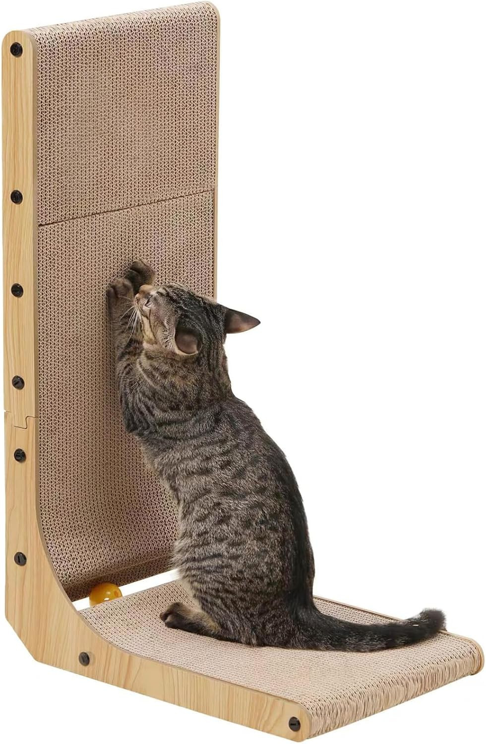 Tiragraffi per Gatti, Tiragraffi Verticale a Forma Di L Alto 68 Cm, Tiragraffi C