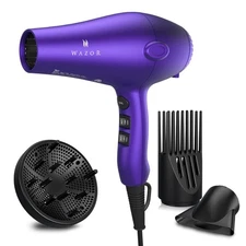 3rd Gen Lightweight Hair Dryer, 1875W Tourmaline Ceramic, 2 Speeds, Purple