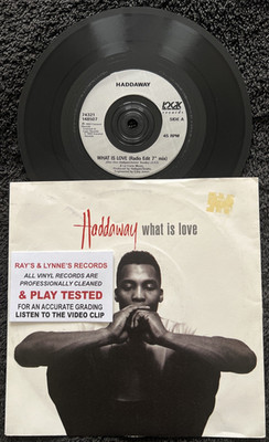 Haddaway - What Is Love 7'' Vinyl Single 1993 CLEANED/TESTED NM/VG+ VIDEO CLIP