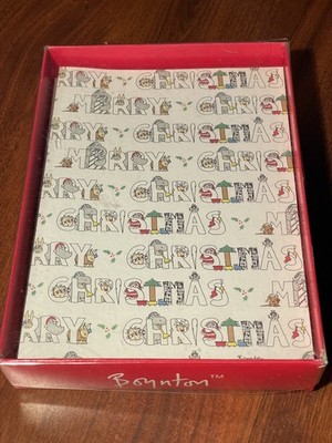 11 Unused Vintage Christmas Cards Sandra Boynton 1983 Original Box RPP Inc
