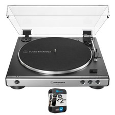 Audio-Technica Auto Belt-Drive Turntable 33-1/3  45 RPM  1 Year Warranty Pack